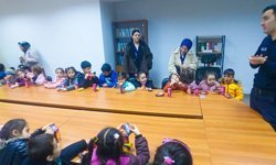 Yeşilyurt'ta anaokulu öğrencilerinden polislere ziyaret