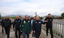 AFAD Başkanı Pehlivan, Tokat'ta Yeşilırmak Nehri kenarında incelemede bulundu