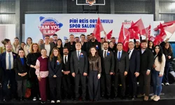 İstanbul Ataşehir'de okul bahçesine modern spor salonu