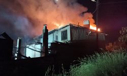 Kastamonu'da çıkan yangında bir ev ve odunlukta hasar oluştu
