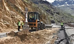 Mereto Dağı yolunda onarım çalışmaları başladı