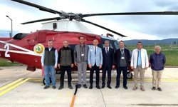 Merzifon'da yangın söndürme helikopteri konuşlandırıldı