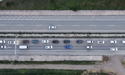 Samsun-İstanbul kara yolunda bayram dönüşü trafik yoğun ancak akıcı seyrediyor