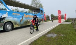 Samsun Kuş Cenneti'nde bisiklet turu düzenlendi