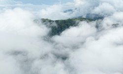 Samsun'da etkili olan sis dronla görüntülendi