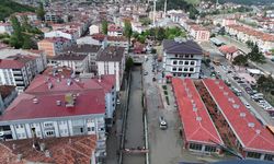 Samsun'un Havza ilçesinde dere üzerinde bulunan iş yerlerinin yıkımı başladı