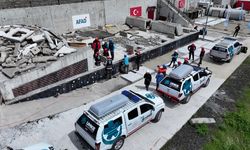 Trabzon'da UMKE personeli deprem tatbikatı yaptı