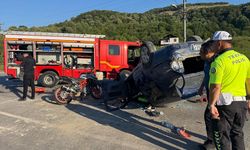 Bartın'da otomobil ile motosikletin çarpıştığı kazada 4 kişi yaralandı
