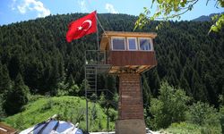 Gözetleme kulesini andıran 9 metrekarelik ev dikkati çekiyor