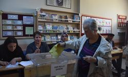 Gümüşhane'nin Tekke beldesinde seçmenler sandık başında