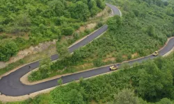 Ordu'da Gürgentepe-Gölköy bağlantı yoluna sıcak asfalt