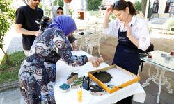 Samsun Kültür Yolu Festivali'nde tahta baskı atölyesi düzenlendi
