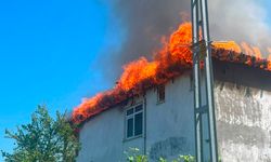 Samsun'da ot yakarken alevlerin sıçradığı evde hasar oluştu