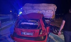 Tokat'ta otomobilin tıra çarptığı kazada 1 kişi öldü