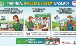 TARIMDA, B-REÇETE SİSTEMİ HAYATA GEÇTİ
