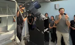 Antalyalı öğrenciler teleskoplarla gökyüzünü keşfetti!
