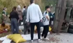 FINDIK İŞÇİLERİNİ TAŞIYAN TRAKTÖR DEVRİLDİ
