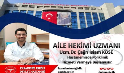 EREĞLİ'DE GÖREVİNE BAŞLADI