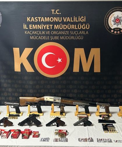 Kastamonu'da düzenlenen kaçak silah operasyonunda 28 kişi gözaltına alındı
