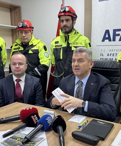 Artvin Valisi Ergün'den Ardanuç'taki çığ olayına ilişkin açıklama: