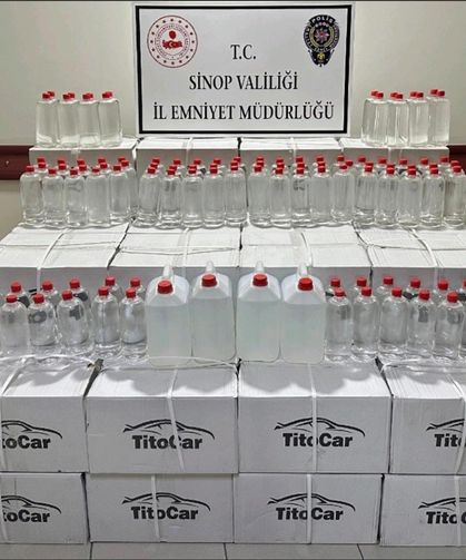 Sinop'ta sahte içki operasyonunda bir kişi yakalandı