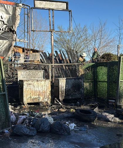 Karabük'te çöp konteynerinde çıkan yangın söndürüldü