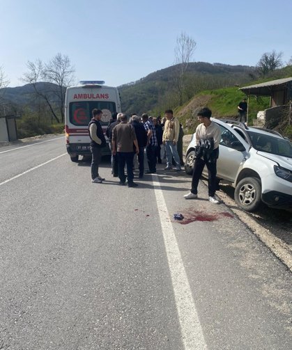 Düzce'de cipin çarptığı yaya yaralandı