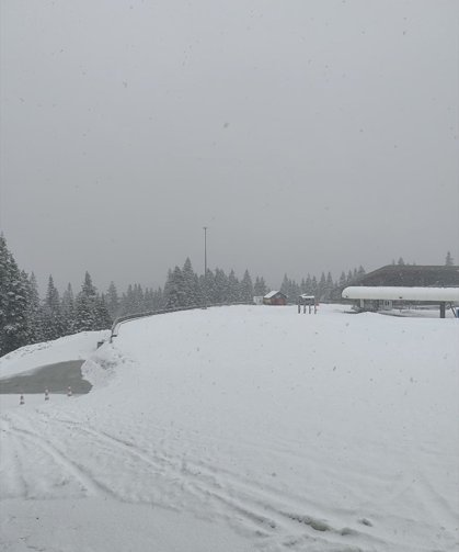 Ilgaz Dağı'nda kar yağışı etkili oluyor