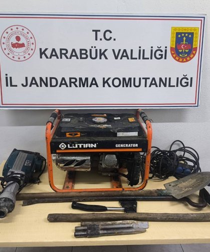 Karabük'te kaçak kazı operasyonunda 6 şüpheli yakalandı