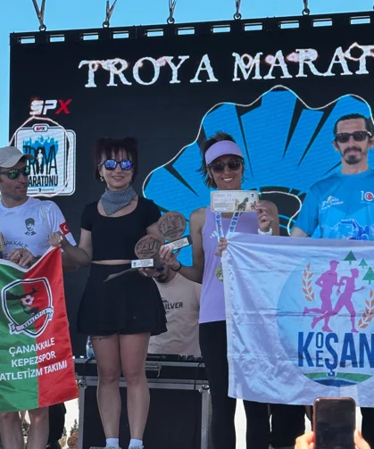 Keşanlı atletler Çanakkale'de kürsüye çıktı