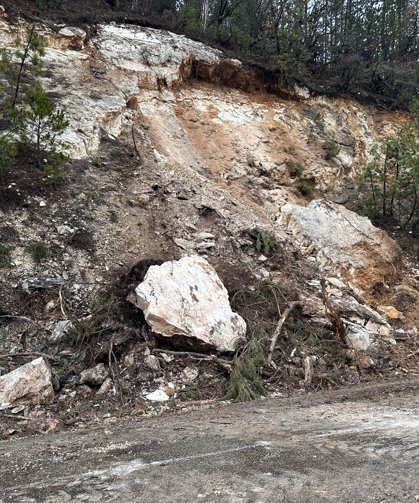 Mengen'de sağanak heyelana neden oldu