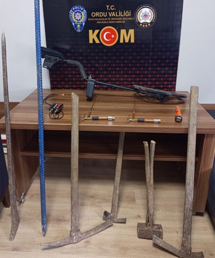 Ordu'da izinsiz kazı yapan 4 kişi suçüstü yakalandı