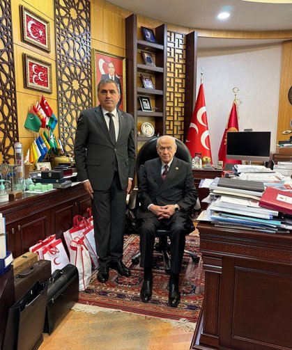 Samsun İl Başkanı Mucur, MHP Genel Başkanı Bahçeli'yi ziyaret etti