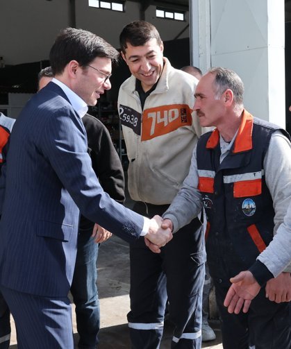 Tokat Belediye Başkanı Yazıcıoğlu, belediye personeli ile bir araya geldi