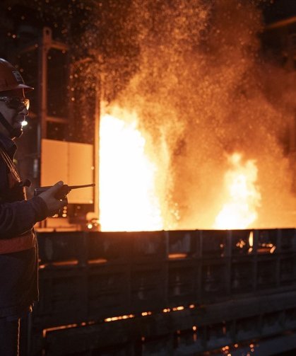 'Fabrikalar kuran fabrika'nın çalışanları demirin yolculuğunda özveriyle görev alıyor