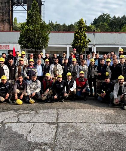 GMİS yönetim kurulu üyeleri madencilerle bayramlaştı