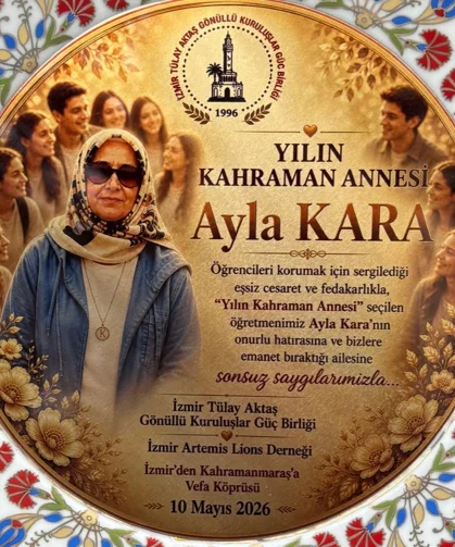 Kahraman öğretmen Ayla Kara'ya 'yılın annesi' ödülü