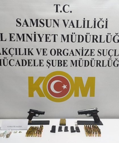 Samsun'da silah ve uyuşturucu operasyonunda 1 zanlı yakalandı