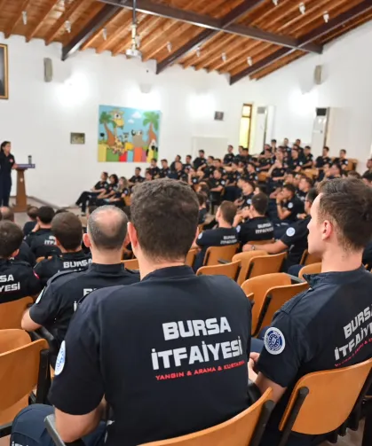 Bursa İtfaiye personeline afet ve hayvan kurtarma eğitimi