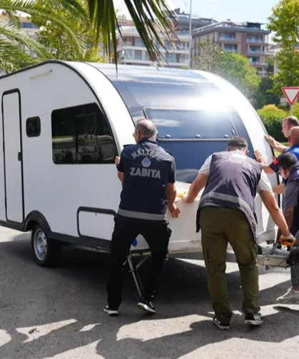 Maltepe sahilinde karavan denetimleri
