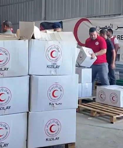 Türk Kızılayı, Gazze'de insani yardımlarını sürdürüyor