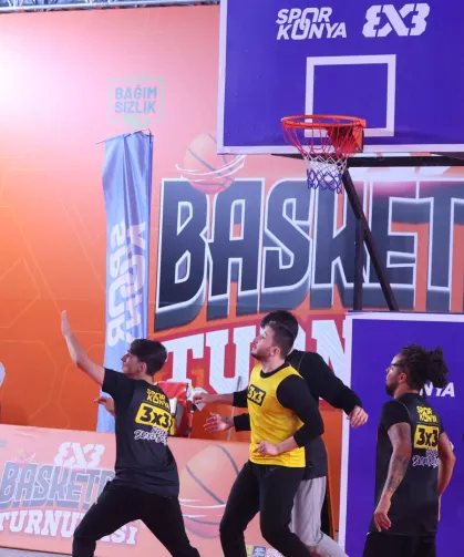 Konya'da 3x3 basketbol turnuvası heyecanı