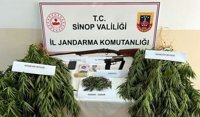 Sinop'ta jandarma ekipleri uygulamalarda 18 kişiyi yakaladı