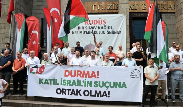 Trabzon'da 15 haftadır Filistin'e destek yürüyüşü yapılıyor