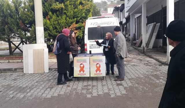 Hanönü'de Uluslararası Çocukluk Çağı Kanserleri Günü kapsamında stant açıldı