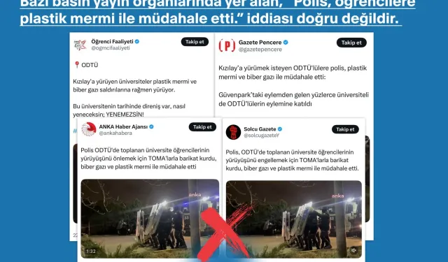 ODTÜ'lülere polis müdahalesi iddiasına İletişim'den açıklama