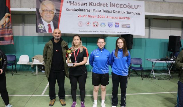 Amasra'da kurumlararası masa tenisi turnuvası düzenlendi