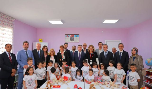 Bayburt’ta Çocuklar Gülsün Diye Derneği öncülüğünde yaptırılan Mattia Ahmet Minguzzi anaokulu açıldı