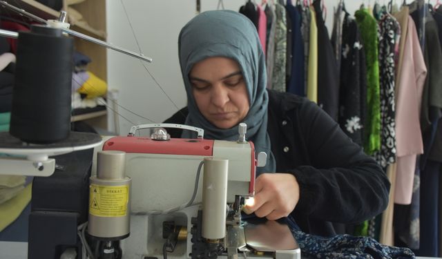 Gümüşhane'de terzilik kursu iki çocuk annesine gelir kapısı oldu