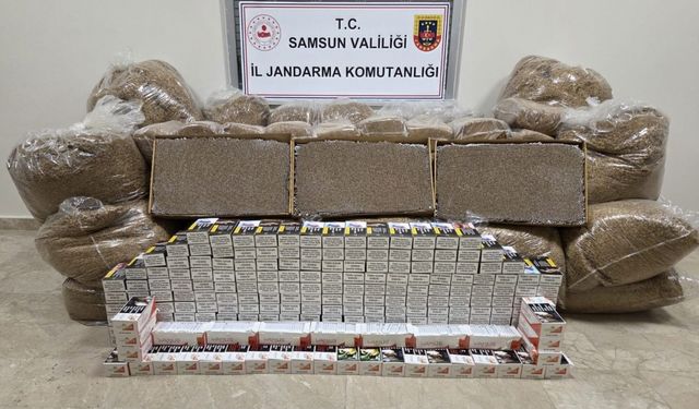 Samsun'da 1 ton 75 kilogram kaçak tütün ele geçirildi
